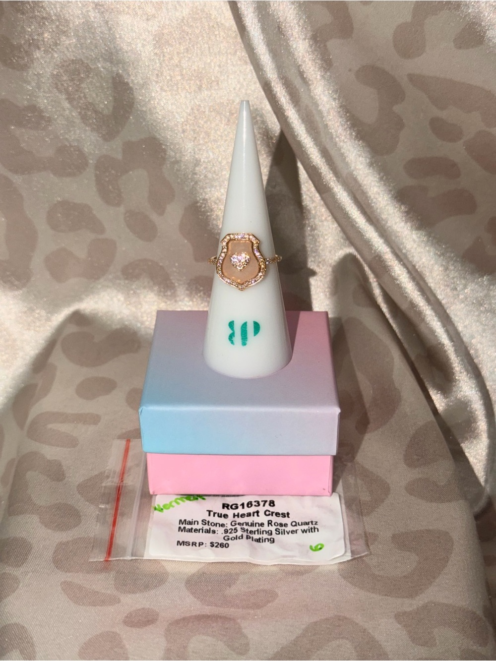 BOMB PARTY | โTrue Heart Crestโ Ring - Sterling Club Vermeil